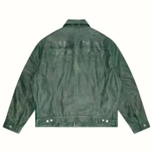 CB CRACKED LEATHER Green TRUCKER