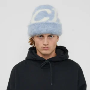 Cole Buxton Alpaca Knit Blue Beanie