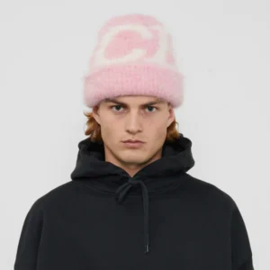 Cole Buxton Alpaca Knit Pink Beanie