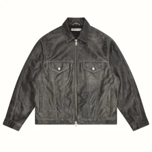 Cole Buxton Cb Cracked Leather Trucker