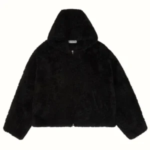 Cole Buxton Cb Hooded Shearling Black Jacket