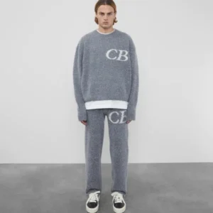 Cole Buxton Cb Logo Knit Gray Pants