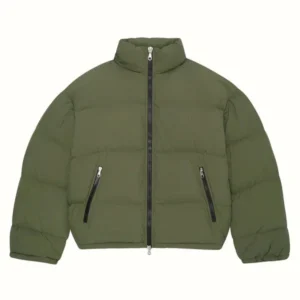 Cole Buxton Cropped Insulated Green Puffer