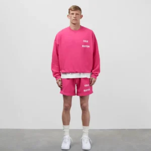 Cole Buxton Stacked Logo Pink Shorts